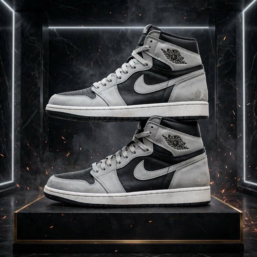 Size 13 Jordan Air Jordan 1 Retro High OG Shadow 2.0 Black Grey 555088-035 2021